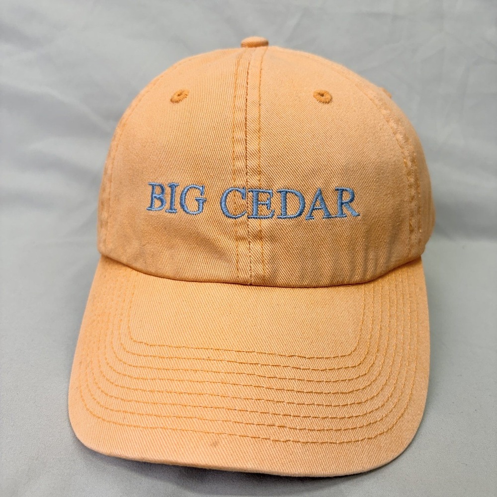 Attitude 101 Big Cedar Hat Unisex OSFA Orange Embroidered Dad Cap